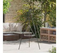 Campfire Tripod Black Steel Portable 92x92x171.5cm Outdoor Cooking Tripod Stable