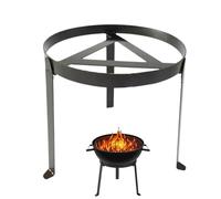 Campfire Tripod, Foldable Cooking Stand, Portable Steel Grill Rack, Stainless Hanging Support, Adjustable Chain Holder, Multifunctional BBQ Tool 9.6 x 9.8 x 9.8 in for Camping, Bushcraft Gear Setup