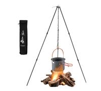 Campfire Tripod | Folding Tripod With Chain for Outdoor Fire Cooking,Lightweight and Adjustable Campfire Cooker Stand Tripod for Barbecue Picnic And Camping
