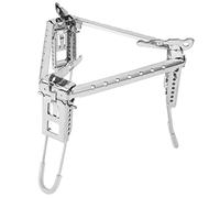 Campfire Tripod for Dutch Oven Stainless Steel Foldable Gas Stove Pot Rack Bracket Canister Stand Height Adjustable Portable Over Fire Camp Grill for Outdoor Camping Hiking Picnic(7.6×7.3in)