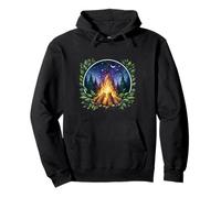 Campfire Under Starry Night Sky Pullover Hoodie