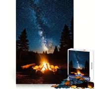 Campfire Under The Milky Way Teenagers Puzzles 1000 Piece Jigsaws Boost Memory Mind Soothing Fun Quality Cut Ideal Present (50x75cm)
