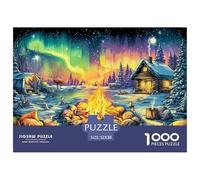 Campfire Under The Stars 1000 Piece Puzzle for Adults - Challenging Jigsaw for Mindfulness & Wall Art, Premium Quality with Detailed Art Print 52x38cm/1000pcs