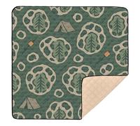 Campfire Wilderness Leopard Print Soft Padded Baby Activity Play Mat for Indoor Outdoor 1-Piecing Activity Entertainment Mat for Babies Infants Toddlers, 50'' x 50''
