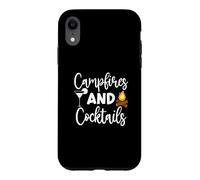 Campfires And Cocktails Camping Lover Camper Outdoor Sayings Case for iPhone XR