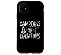 Campfires and Cocktails funny camper camping funny drinking Case for iPhone 11