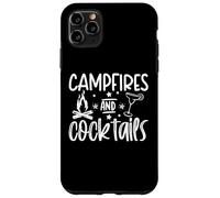 Campfires and Cocktails funny camper camping funny drinking Case for iPhone 11 Pro Max