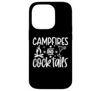 Campfires and Cocktails funny camper camping funny drinking Case for iPhone 14 Pro