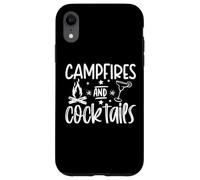 Campfires and Cocktails funny camper camping funny drinking Case for iPhone XR