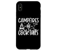 Campfires and Cocktails funny camper camping funny drinking Case for iPhone XS Max
