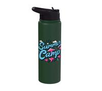 Campground Chronicles: A Summer Camp Adventure Pattern Stainless Steel Insulated Water Bottle