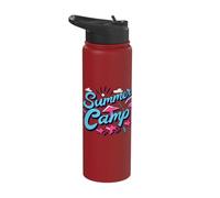 Campground Chronicles: A Summer Camp Adventure Pattern Stainless Steel Insulated Water Bottle