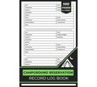 Campground Reservation Record Log Book: Camping Reservation Logbook | Campsite Booking Management Journal | 100 Pages