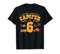 Camping 6th Birthday Little Camper Outdoor Party Tent Hiker T-Shirt