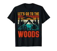 Camping Adventure Lets Go to The Woods Vintage Saying T-Shirt