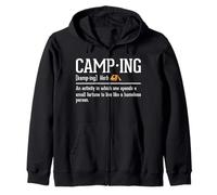Camping An Activity In Which One Spends A Small Fortune To L Zip Hoodie