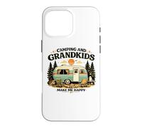 Camping And Grandkids Make Me Happy Retro Camper Case for iPhone 16 Pro Max