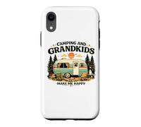 Camping And Grandkids Make Me Happy Retro Camper Case for iPhone XR