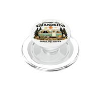 Camping And Grandkids Make Me Happy Retro Camper PopSockets PopGrip for MagSafe
