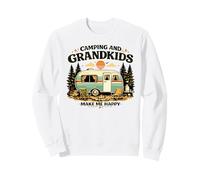 Camping And Grandkids Make Me Happy Retro Camper Sweatshirt