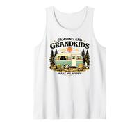 Camping and Grandkids Make Me Happy Retro Camper Tank Top