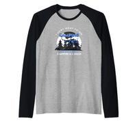 Camping and Smell Like A Campfire and A Mule Raglan Baseball Tee