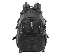 Camping Backpack - 1 35L Large Army 3-Day Assault Pack | Climbing Rucksack Hiking Outdoor Reflective Travel Backpack For Men, 900D Oxford Waterproof Fabric, Durable Heavy Duty Construction, Black
