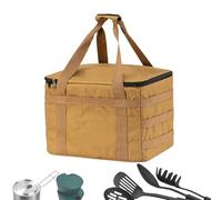 Camping Bag - 20L Waterproof Cube Organizer Container | Heavy Duty Oxford Cloth Bin | Portable Travel Gear Holder Case | Foldable Utility Carry Solution for Hiking Dorm