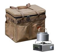 Camping Bag, Large Volume Waterproof Outdoor , Hiking Utility Bag, Outdoor Equipment , For Travel, Adventure, Picnic, Tool Equipment, Tea Set, Tableware, Drinking Bottle, Sand colour