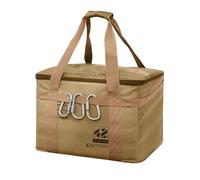 Camping Bag - Waterproof Duffle Bag | Ergonomic Drinks Handle | Ergonomic Drinks Holder For Utensils and Elastic Straps Keep Things Tidy In This Large Capacity Bags, Khaki, Consulte la descripción