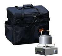Camping Bag | Waterproof Outdoor Gear With Hooks - Outdoor Storage Bag With Hooks - For Tools Equipment Tea Service Tableware Bottle Picnic, Black, Se référer à la description, Refer to description