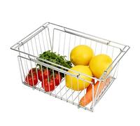 Camping Basket | Stainless Steel Foldable Holder | Camping Food Storage Table Organizer - for Outdoor Kitchen Tableware Cookware Picnic BBQ Fishing Tool Organization