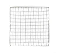 Camping BBQ Grill Grate, Polished Stainless Steel Square Mesh for Stoves and Outdoor Barbecue Cooking(35×30)