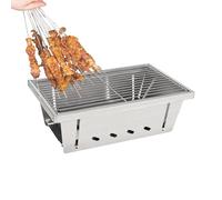 Camping BBQ - Heat Resistant Stainless Steel Cooking Equipment | Campfire Grill - For Hiking Garden Balcony Backyard Terrace Travel