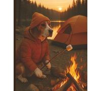 Camping Beagle Composition Notebook - Wide Ruled Journal for Dog Lovers, Students, and School Notes | 7.5x9.25, 120 Pages