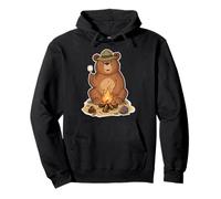 Camping Bear Forest Woods Wild Animal Outdoors Hike Pullover Hoodie