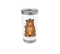 Camping Bear Forest Woods Wild Animal Outdoors Hike Stainless Steel Insulated Tumbler