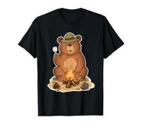 Camping Bear Forest Woods Wild Animal Outdoors Hike T-Shirt