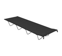 Camping Bed Black 180x60x19cm 600D Oxford Fabric Steel Frame 120kg Portable Easy