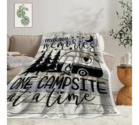 Camping Blanket, Camping Lovers Gift Ideas for Men or Woman, Campsite Outdoors RV Hiking Travel Throw Blanket for Sofa Couch,Super Soft Flannel Blankets Gifts for Bed Camper Outdoor 60"x90"