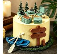 Camping Cake Decoration Camp Deco Squirrel Deer Decoration