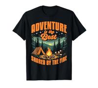 Camping Camper Bonfire Adventure is The Best Shared by Fire T-Shirt