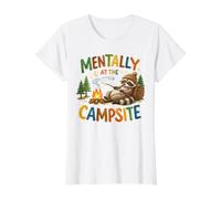 Camping Camper Lovers Explorer Outdoor Adventure Campfire Value Graphic T-Shirt, Women, White, L