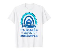 Camping-Camper Microcamper Travel-Caravan Sayings Minicamper Value Graphic T-Shirt, Men, White, L