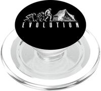 Camping Camper Tent Evolution Funny Man Ape Neanderthal PopSockets PopGrip for MagSafe
