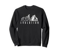 Camping Camper Tent Evolution Funny Man Ape Neanderthal Sweatshirt