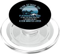 Camping Camper Trick Bear Attack Tip If Attacked Play-Dead PopSockets PopGrip for MagSafe