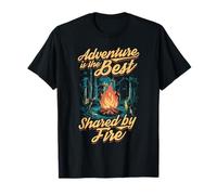 Camping Campfire Adventure is The Best Shared by Fire T-Shirt