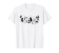 Camping Cats Campfire Cat Lover Outdoor Nature Adventure T-Shirt