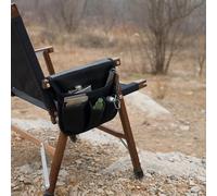 Camping Chair Armrest Storage Bag, Outdoor Chair Side Pocket Armrest Bag Multifunctional Storage Bag Armchair Hanging Organiser(Black)